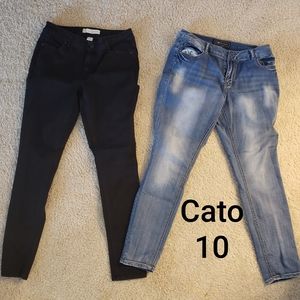 2 pair of cato size 10 jeans